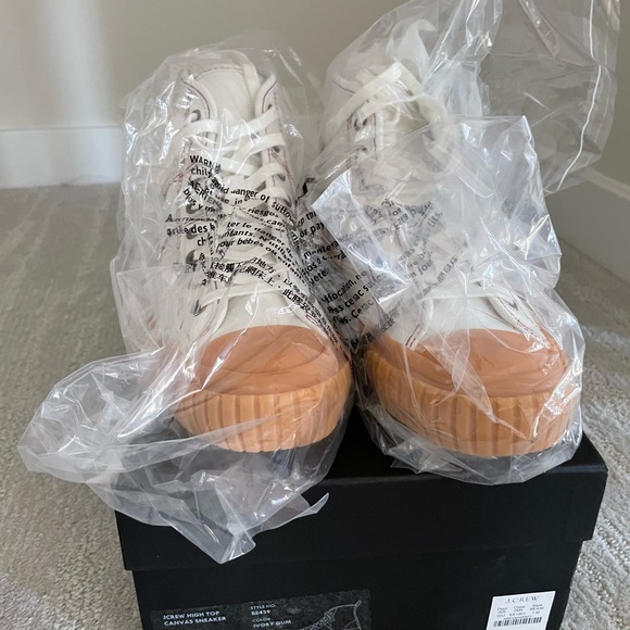 J.Crew classic high-top sneakers, NWT, size 7, Color: IVORY GUM - Picture 7 of 11